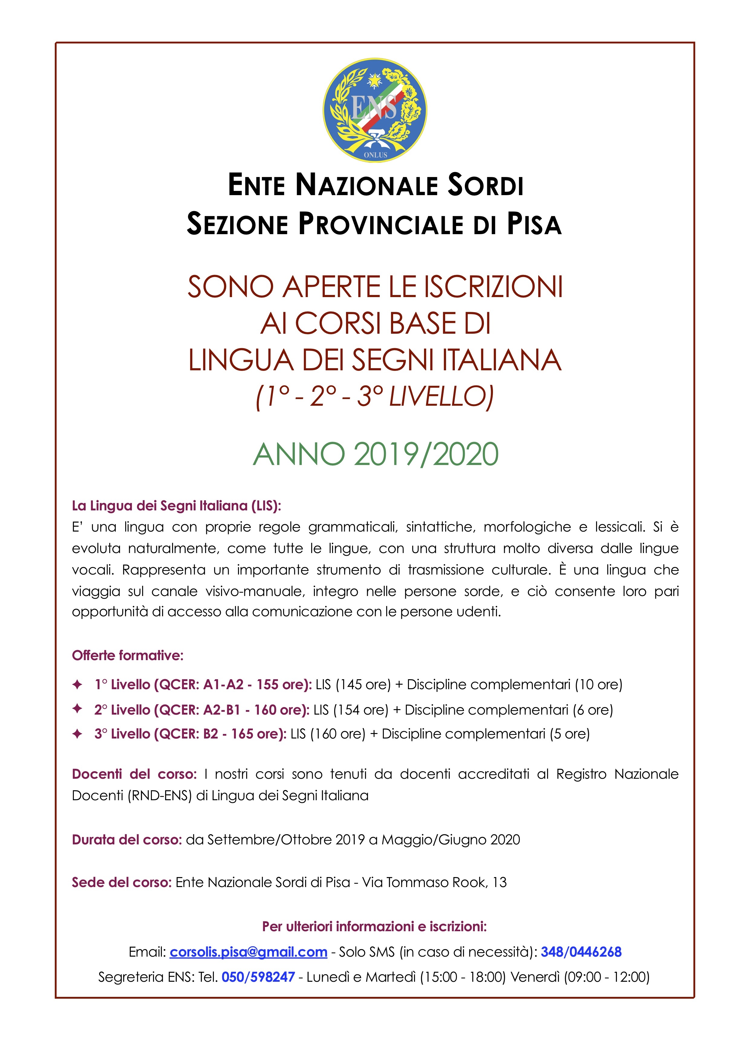ENS di Pisa Locandina 2019 2020 1 2 3 Livello.pages